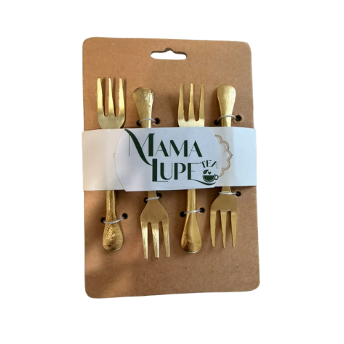 Artisan Brass Tasting Forks – Set of 4