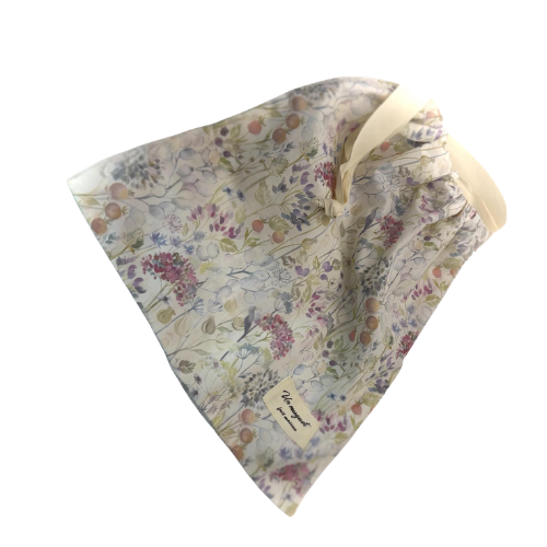 Vintage Flower Drawstring Bag